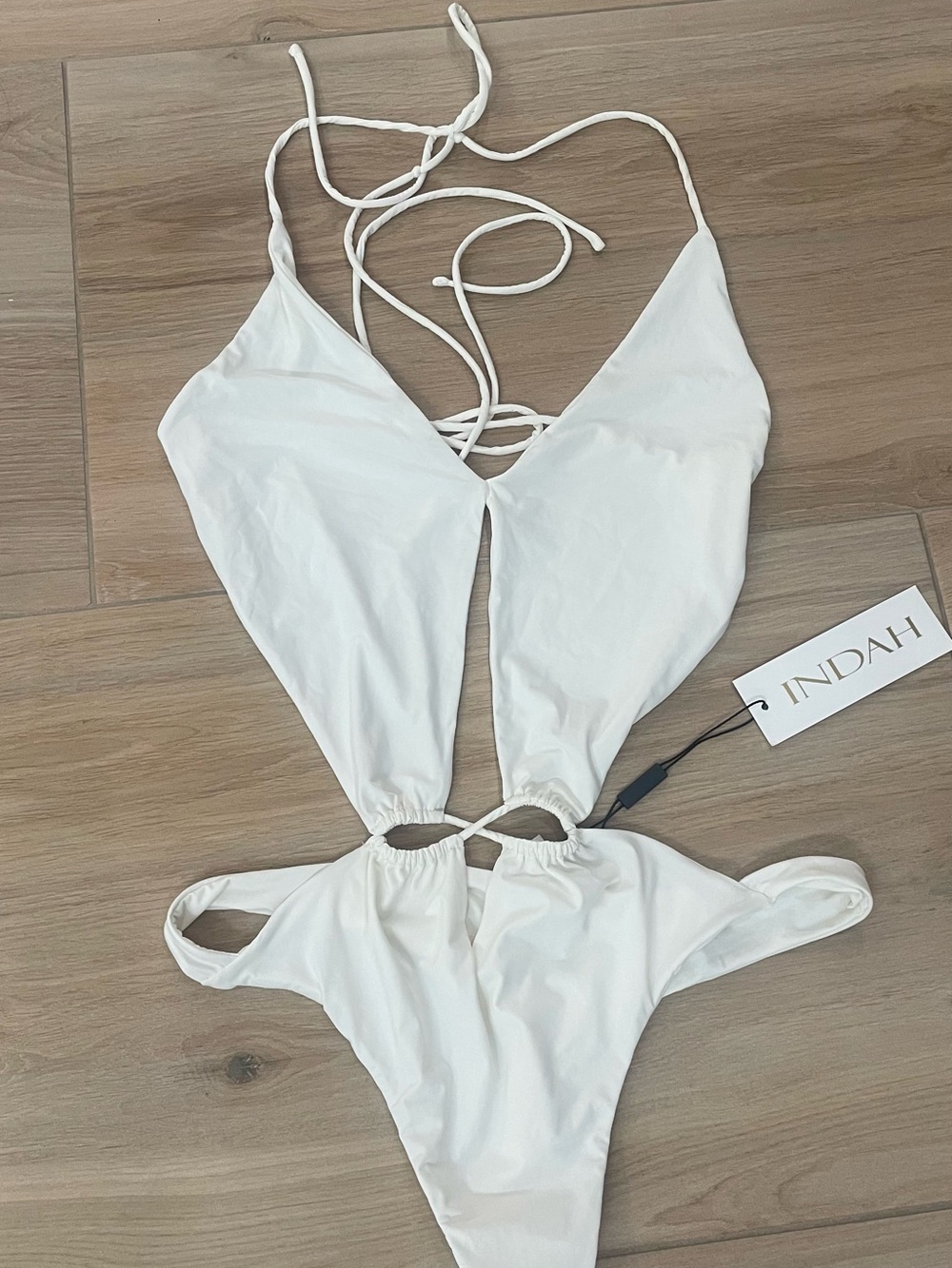 Indah White Cutout One-Piece